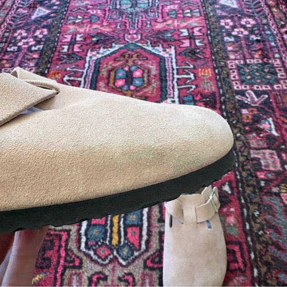 Birkenstock Boston Clog Suede Slip-On Comfort Size 41 Light Rose - Picture 12 of 14